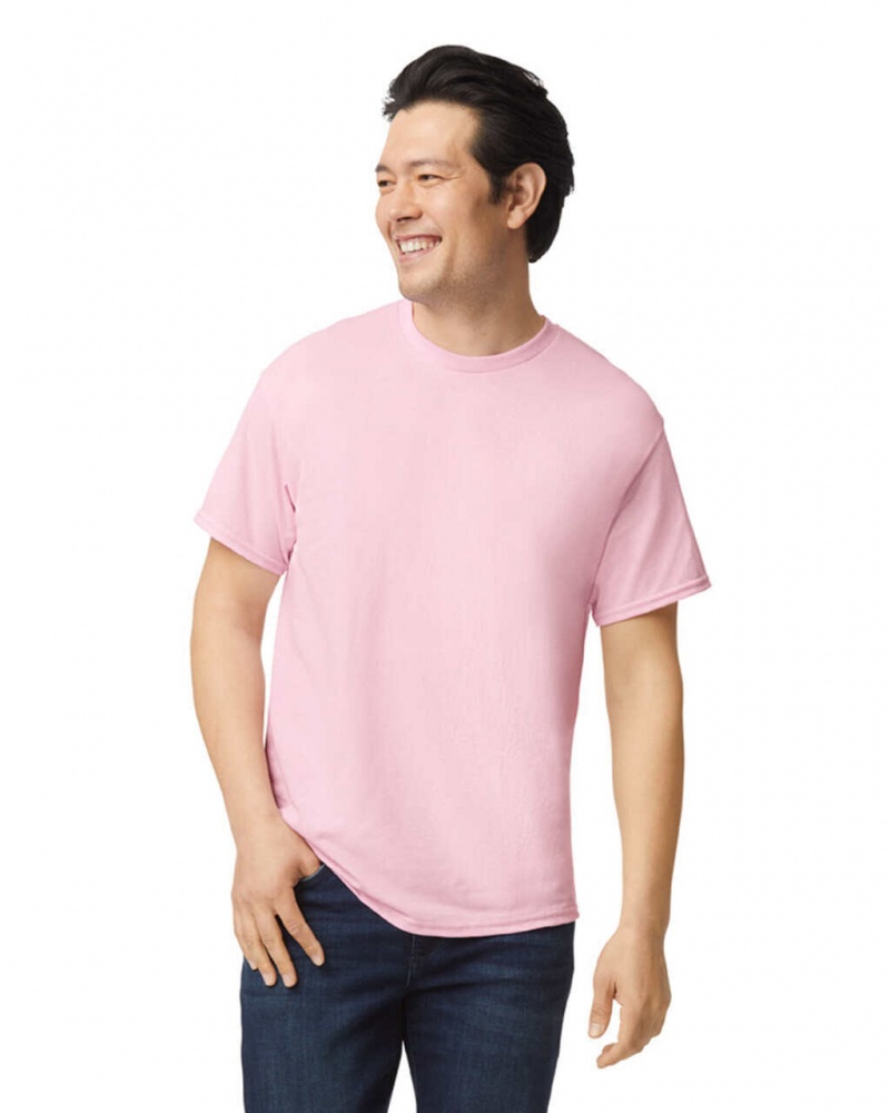 Light Pink Men\'s Gildan 8000 T-Shirts | DFUL54386