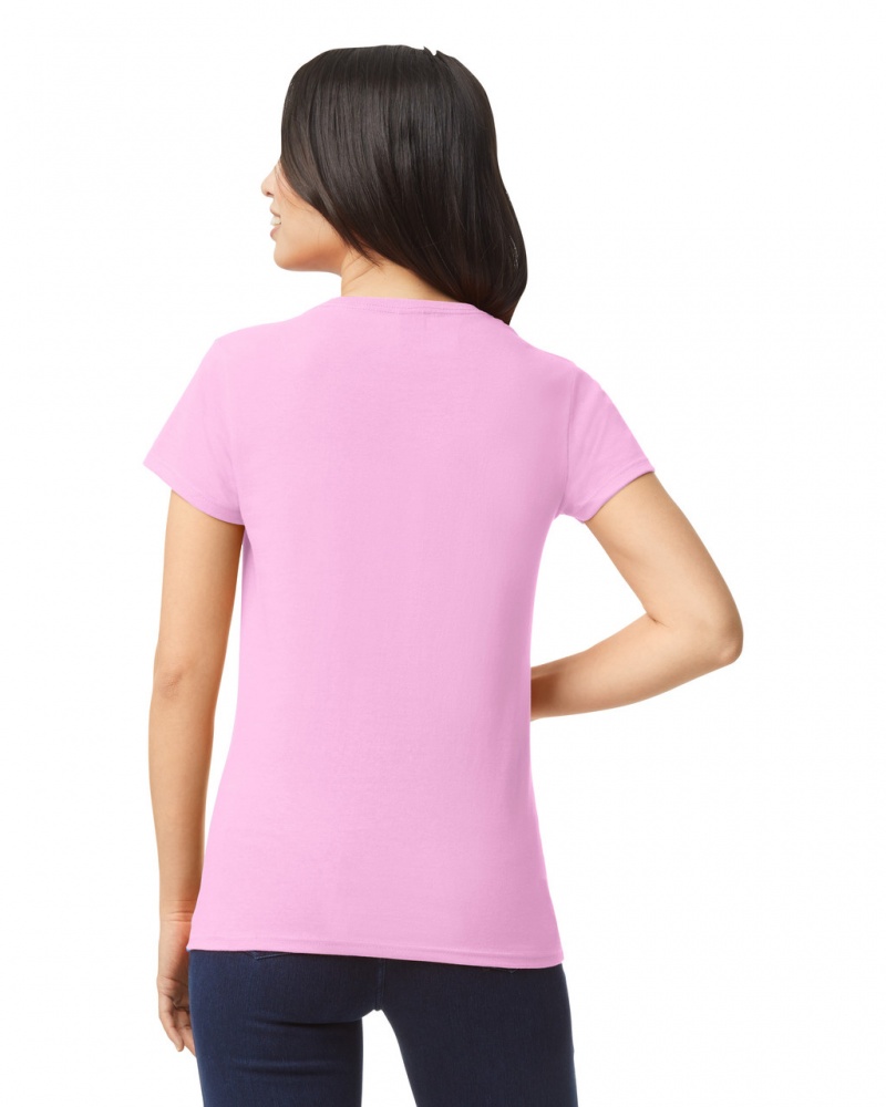 Light Pink Women's Gildan 5000L T-Shirts | EUHN50612