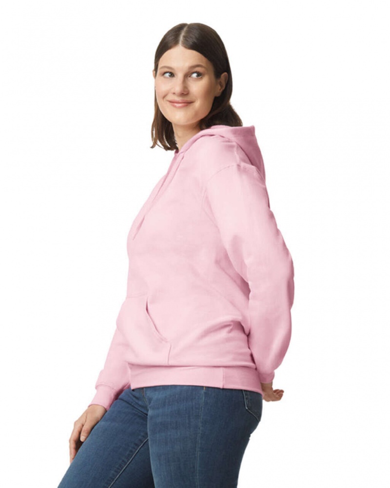 Light Pink Women's Gildan SF500 Midweight Fleece Hoodie | RDVS74219