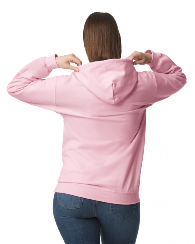 Light Pink Women's Gildan SF500 Midweight Fleece Hoodie | DXFK42713