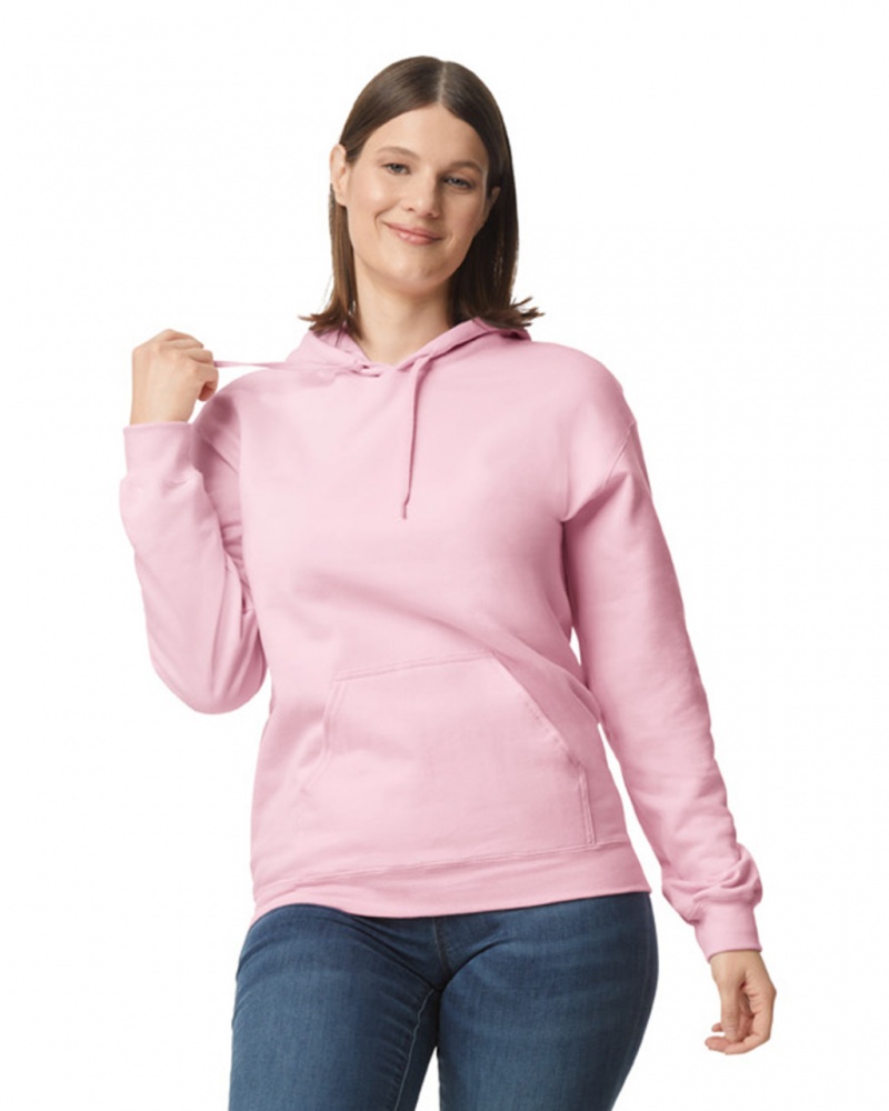 Light Pink Women's Gildan SF500 Midweight Fleece Hoodie | DXFK42713