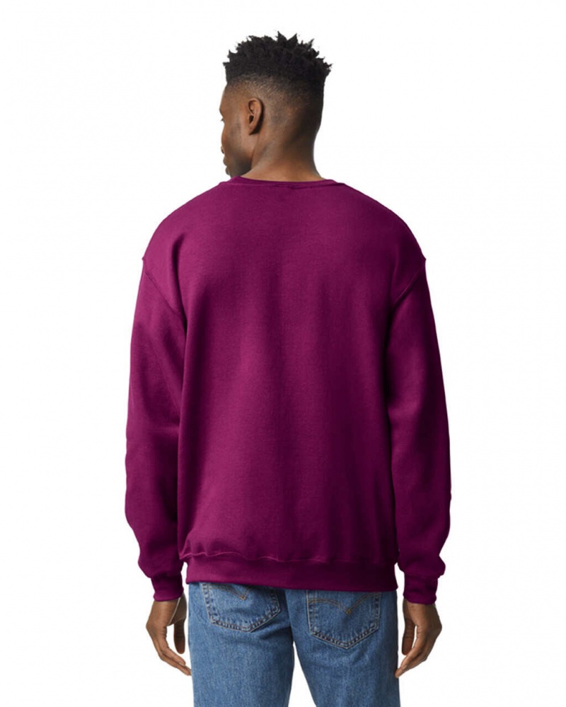 Maroon Men's Gildan 18000 Crewneck Sweatshirt | SBNR59713