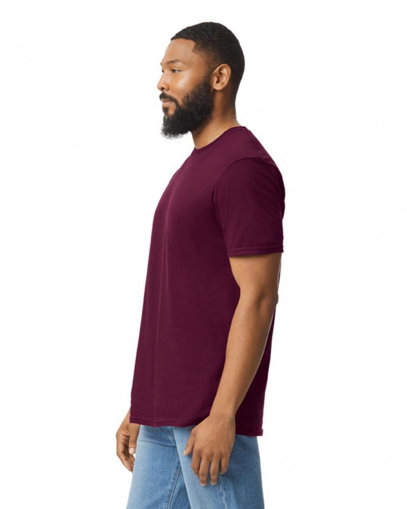 Maroon Men's Gildan 64000 T-Shirts | MDYT25087