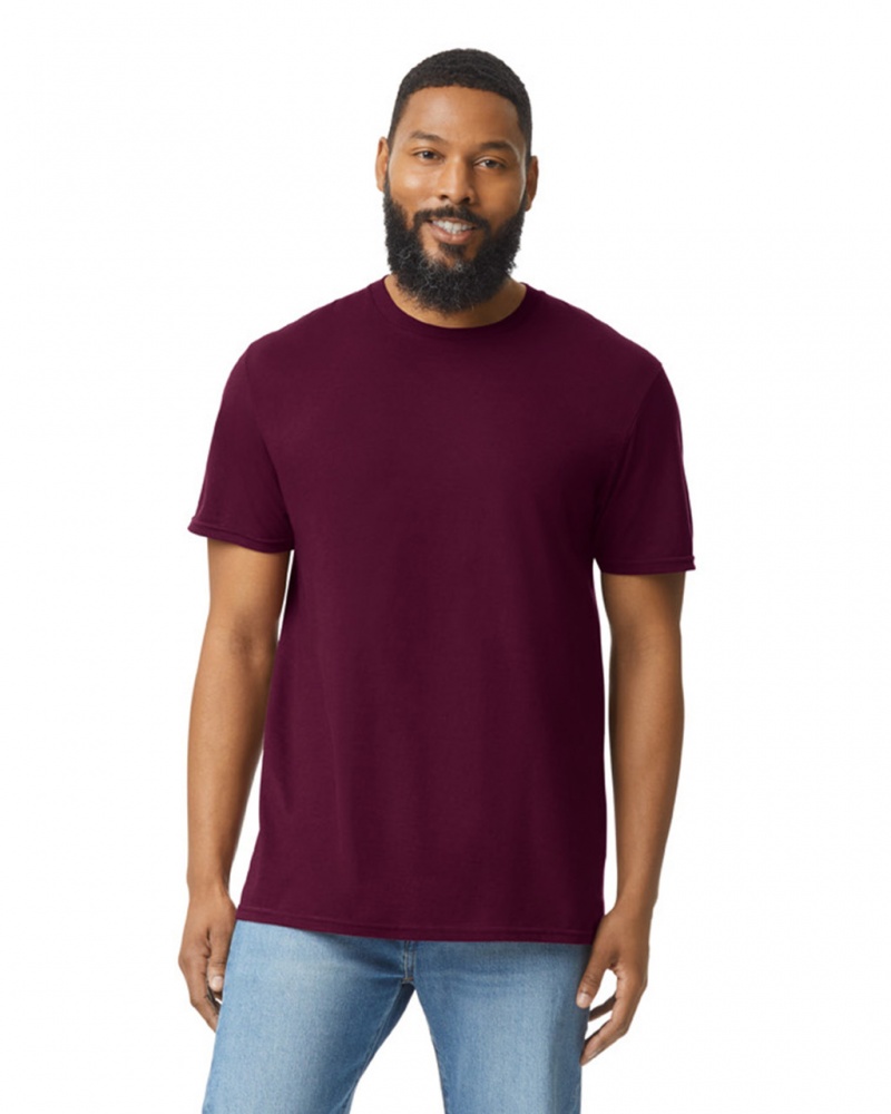 Maroon Men\'s Gildan 64000 T-Shirts | MDYT25087