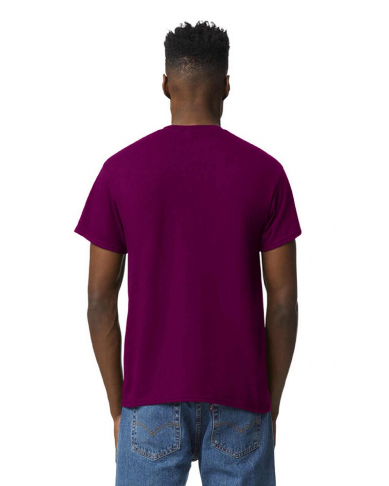 Maroon Men's Gildan 8000 T-Shirts | ATHZ65907