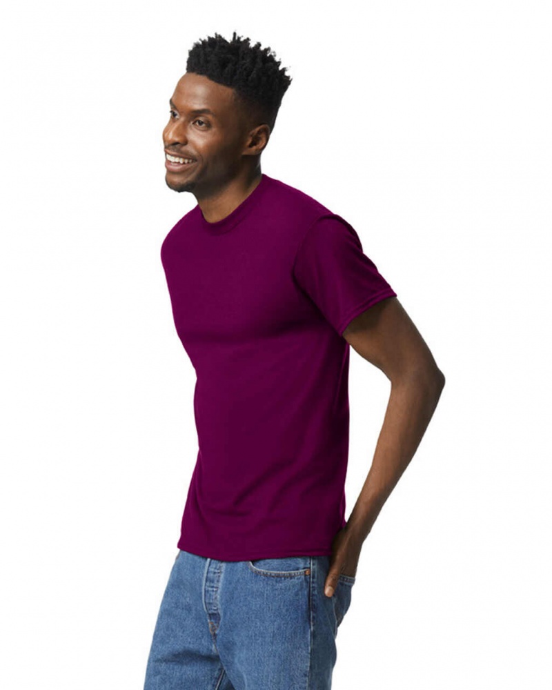 Maroon Men's Gildan 8000 T-Shirts | ATHZ65907