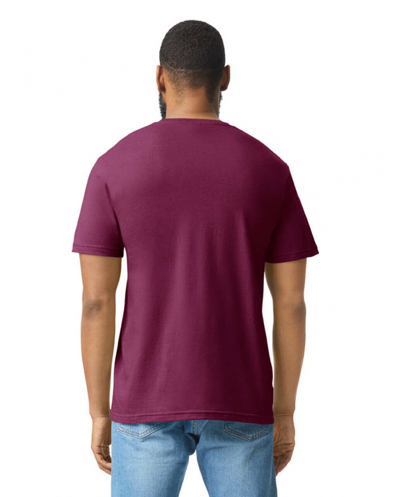 Maroon Mist Men's Gildan 67000 CVC T-Shirts | GKFS54830