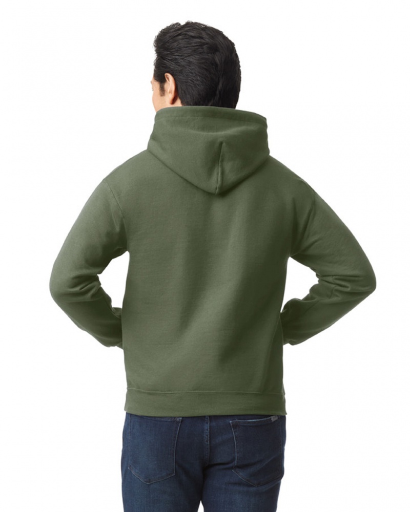 Military Green Men's Gildan 18500 Hoodie | INXU42013