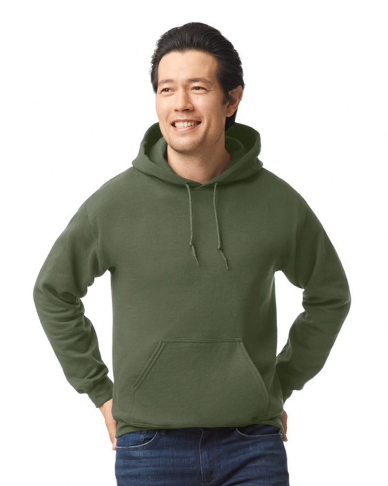 Military Green Men\'s Gildan 18500 Hoodie | INXU42013