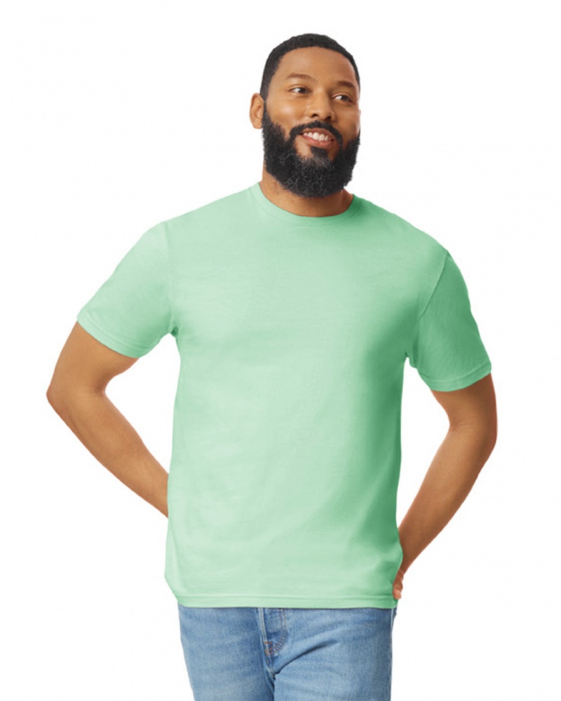 Mint Green Men\'s Gildan 64000 T-Shirts | JGLI35091