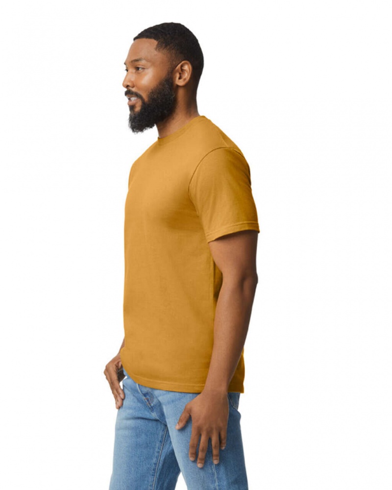 Mustard Men's Gildan 65000 Midweight T-Shirts | FLDO38076