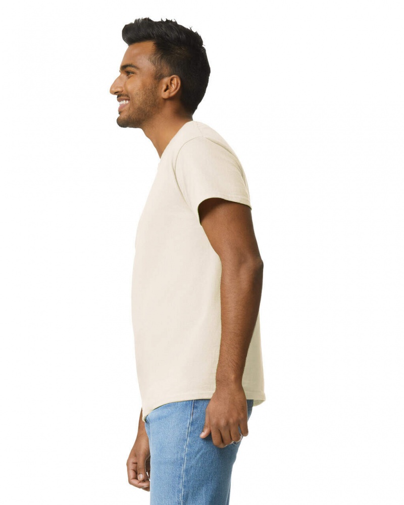 Natural Men's Gildan 2000 T-Shirts | SDRK73640