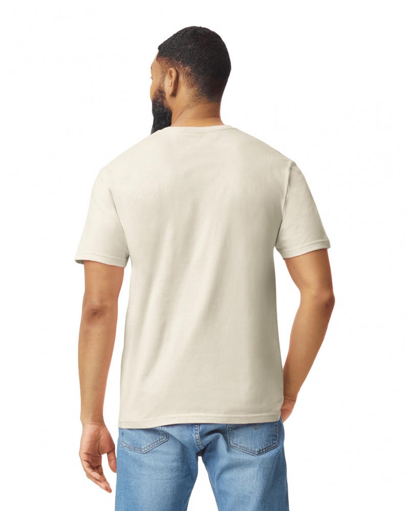 Natural Men's Gildan 64000 T-Shirts | IRAY30529