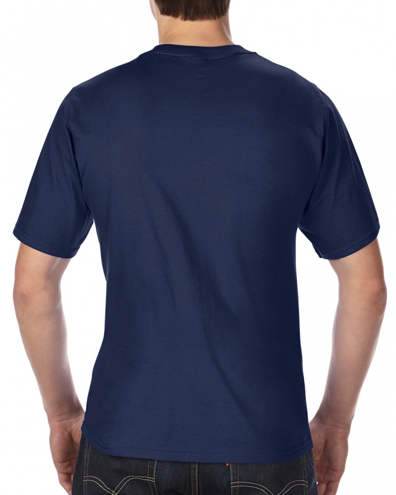 Navy Men's Gildan 2000T Tall T-Shirts | EOZV70934