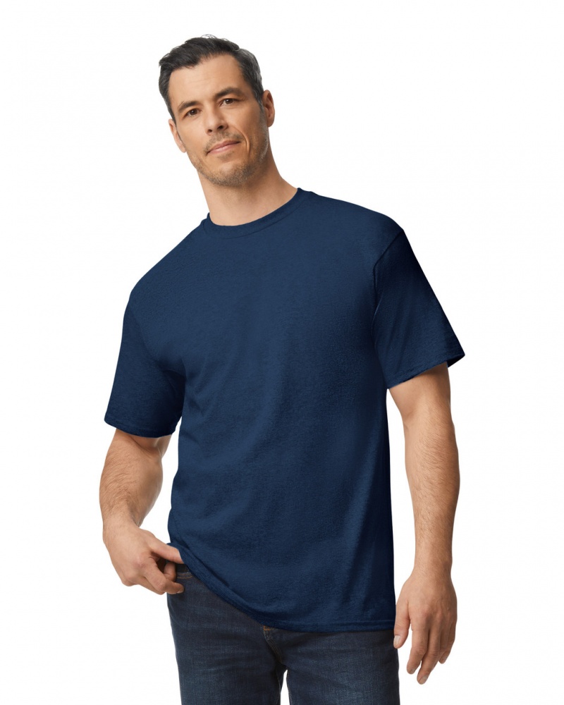 Navy Men\'s Gildan 2000T Tall T-Shirts | EOZV70934