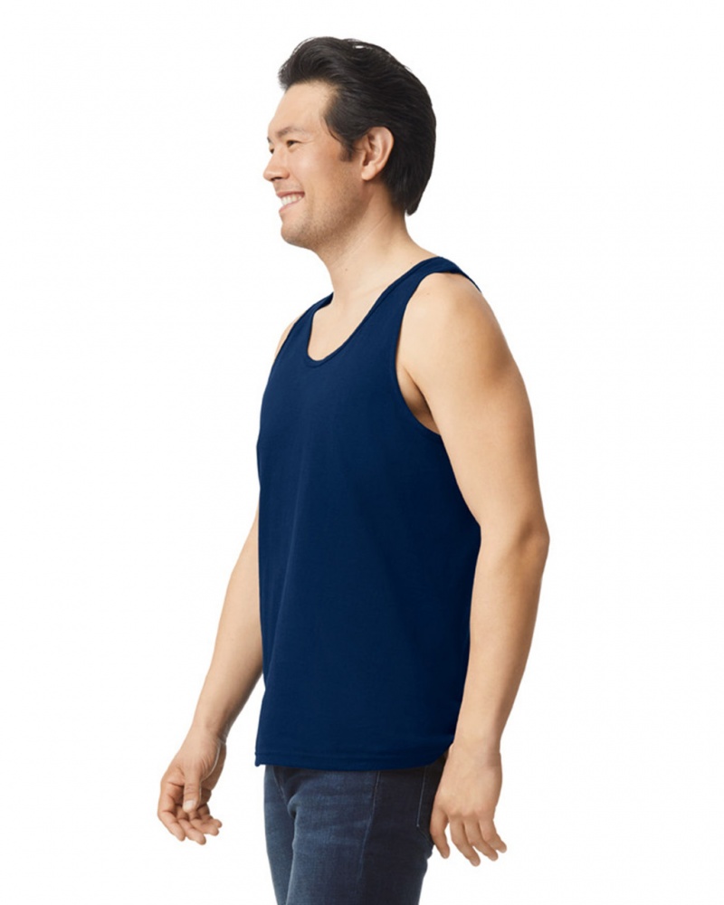 Navy Men's Gildan 2200 Tanks | NQFJ07416