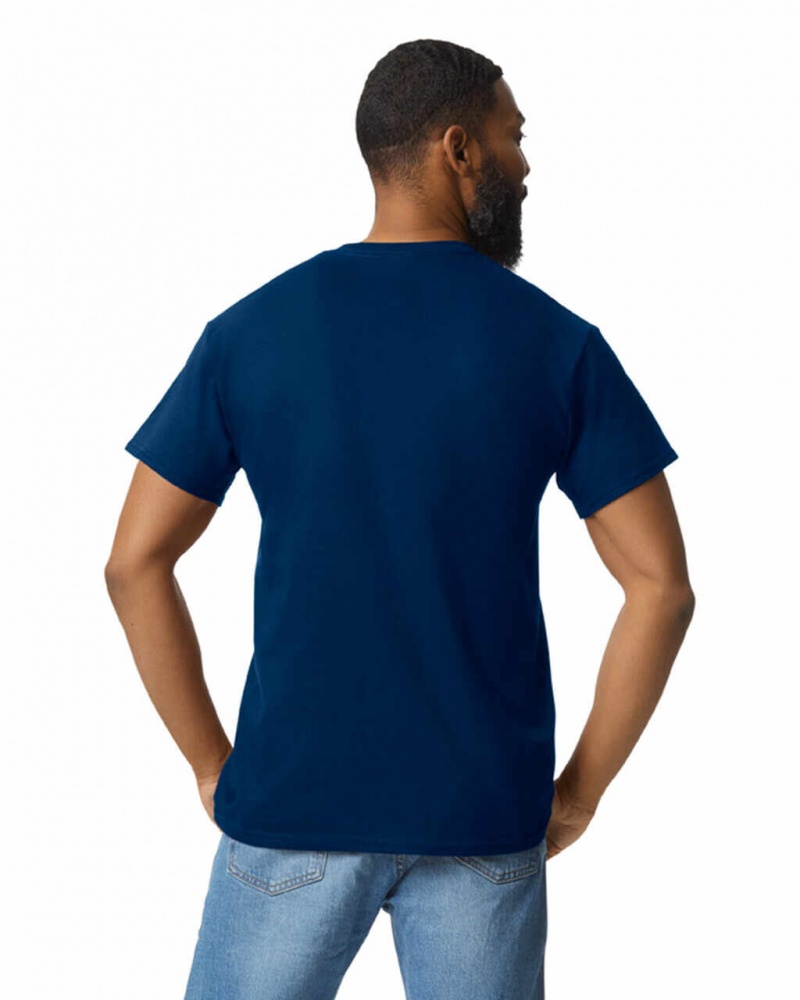 Navy Men's Gildan 2300 with Pocket T-Shirts | IYWS41835