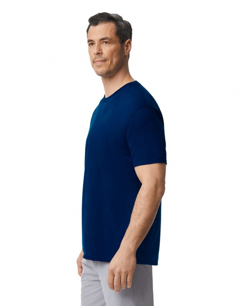 Navy Men's Gildan 42000 T-Shirts | TMJR94081