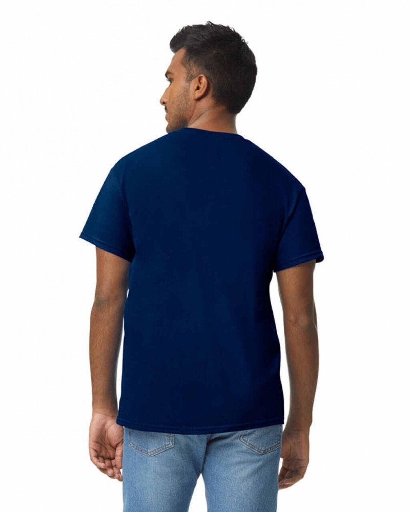 Navy Men's Gildan 5000 T-Shirts | RUGA72185