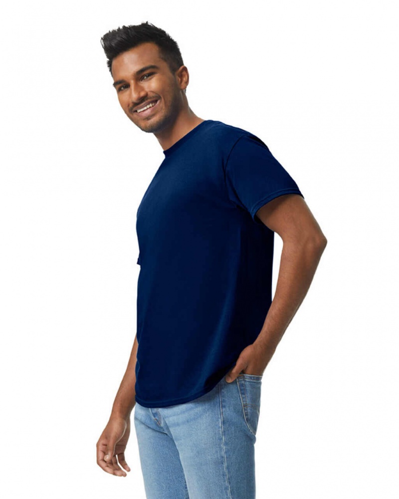 Navy Men's Gildan 5000 T-Shirts | RUGA72185