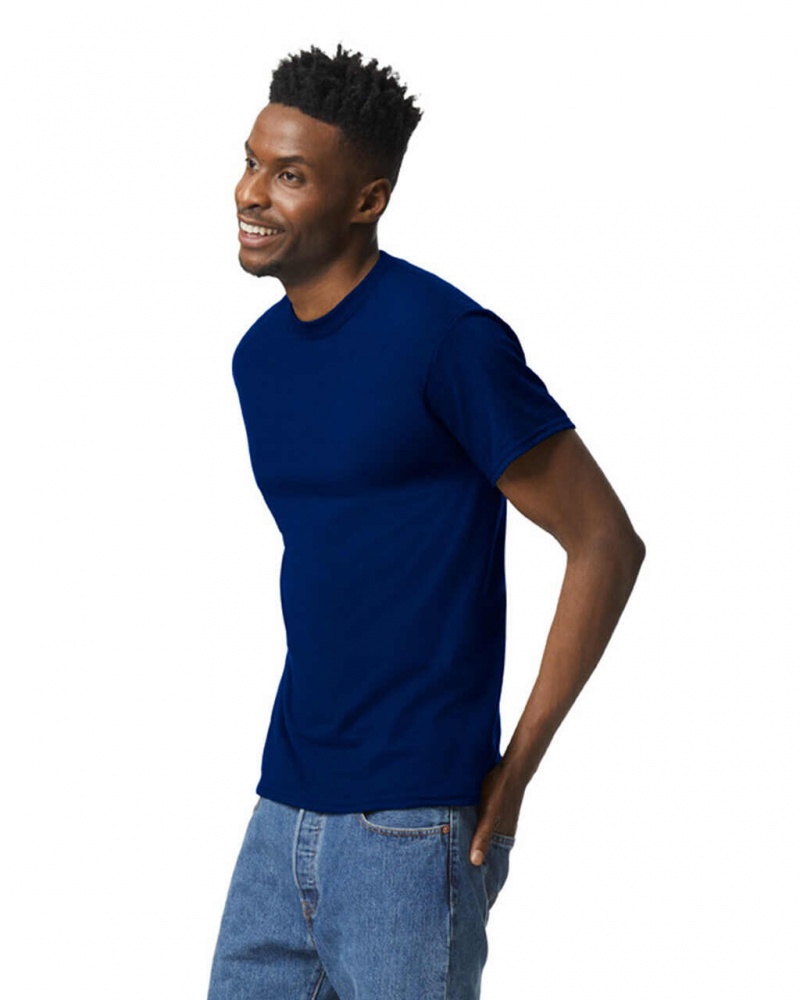 Navy Men's Gildan 8000 T-Shirts | QYBT65310