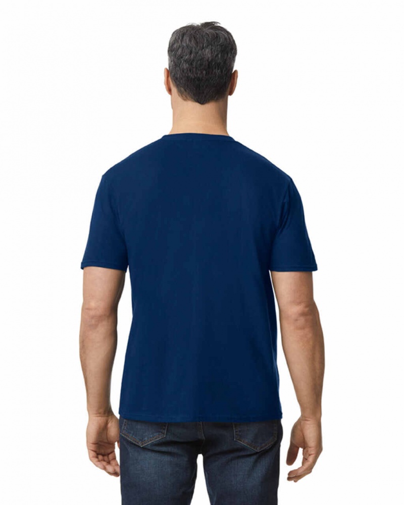 Navy Men's Gildan 980 T-Shirts | CSGF31645