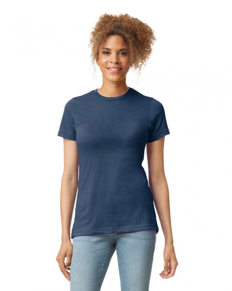 Navy Mist Women\'s Gildan 67000L CVC T-Shirts | NWCJ81476