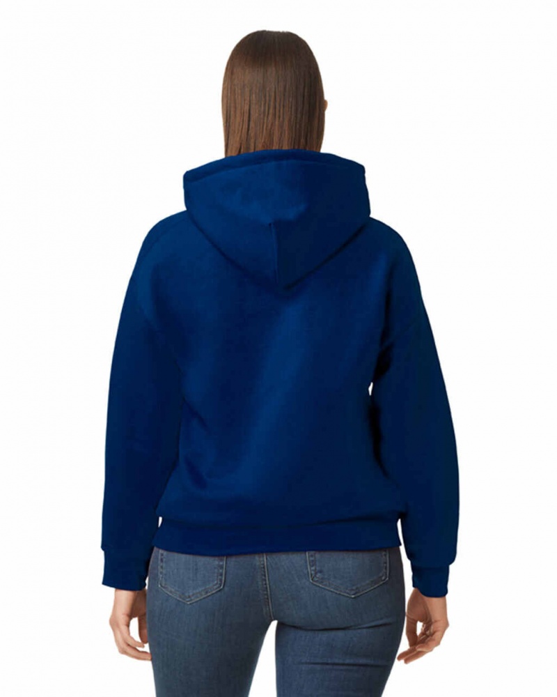 Navy Women's Gildan 12500 Hoodie Sweatshirt | BCDJ90754