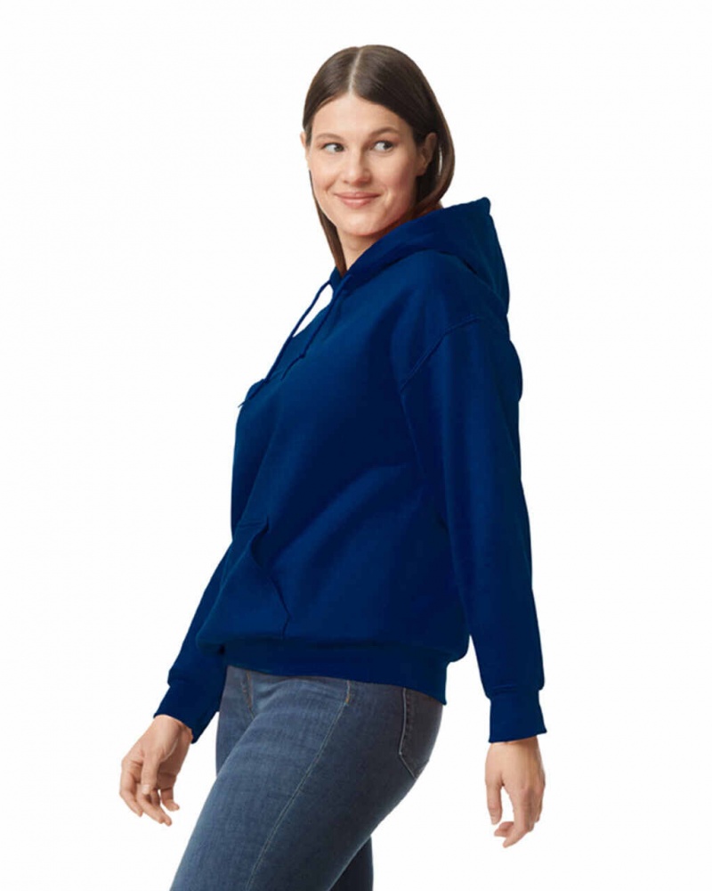 Navy Women's Gildan 12500 Hoodie Sweatshirt | BCDJ90754