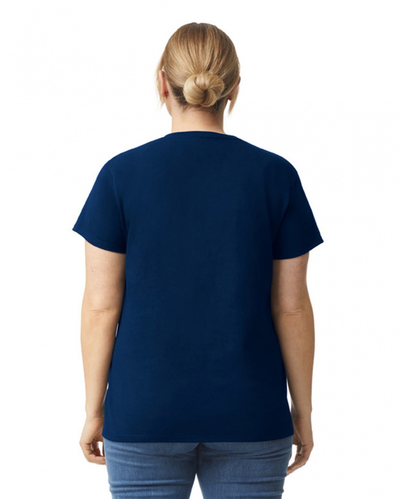 Navy Women's Gildan 2000L T-Shirts | DOEV78903