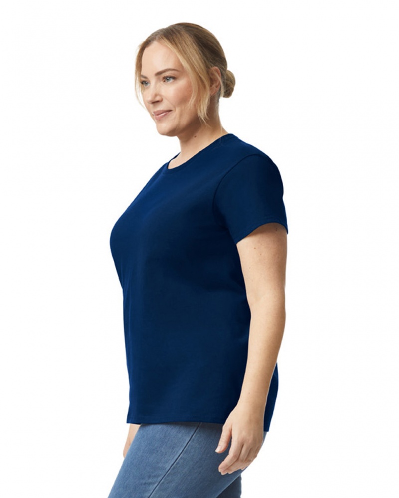 Navy Women's Gildan 2000L T-Shirts | DOEV78903