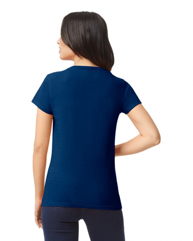 Navy Women's Gildan 5000L T-Shirts | IVGZ52831