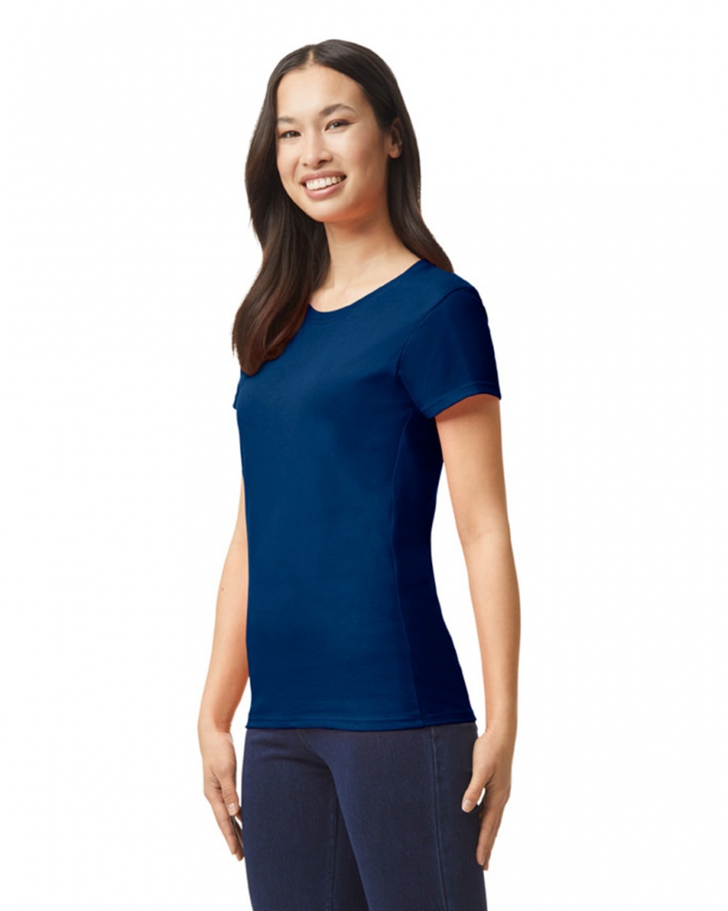 Navy Women's Gildan 5000L T-Shirts | IVGZ52831