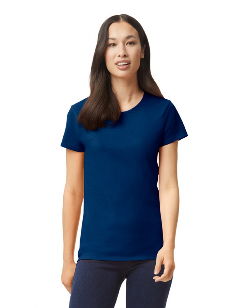 Navy Women\'s Gildan 5000L T-Shirts | IVGZ52831