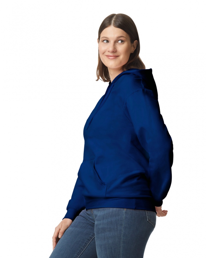 Navy Women's Gildan SF500 Midweight Fleece Hoodie | AJVS57192