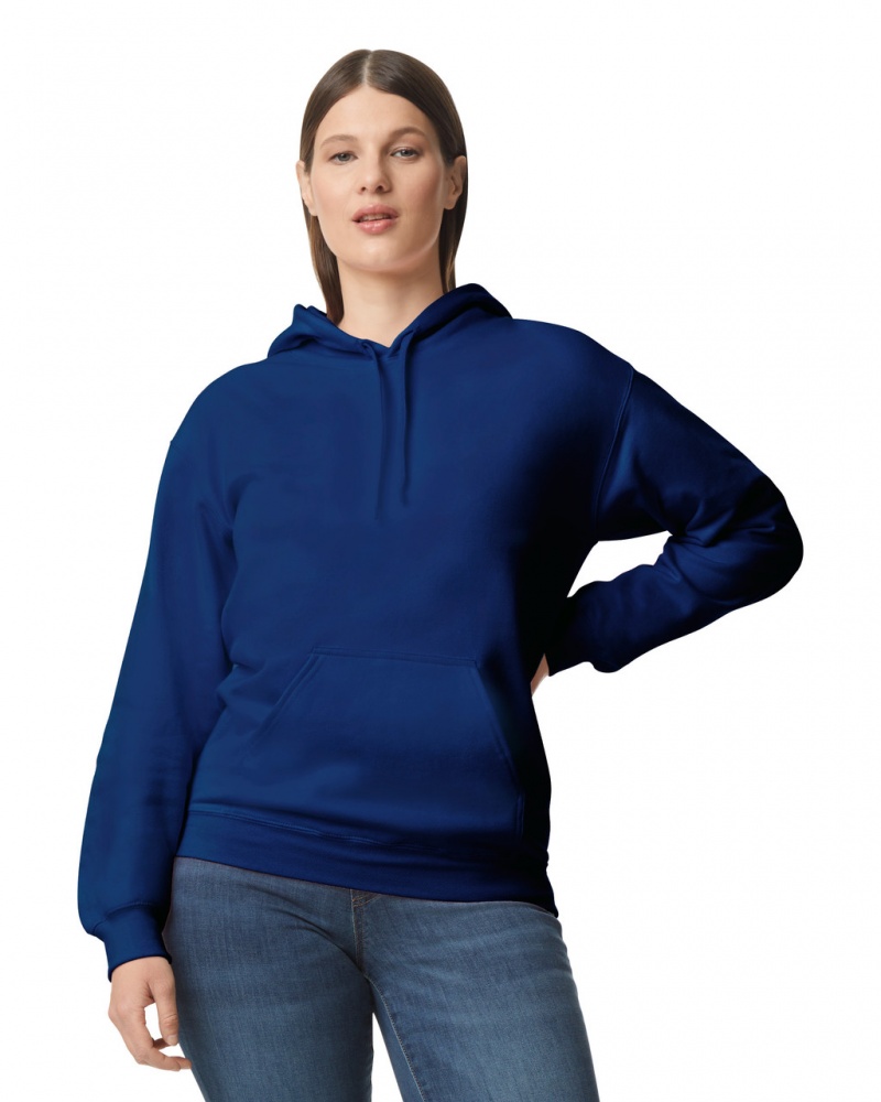 Navy Women\'s Gildan SF500 Midweight Fleece Hoodie | EDZH69025