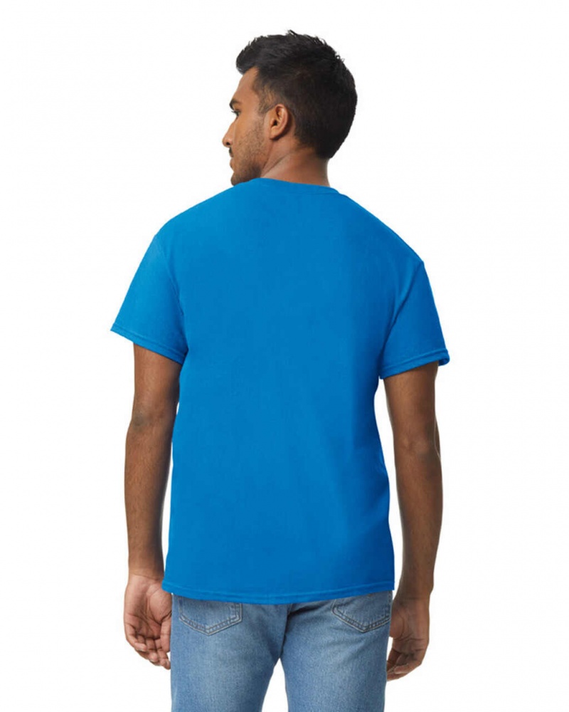 Neon Blue Men's Gildan 5000 T-Shirts | TSEV36418