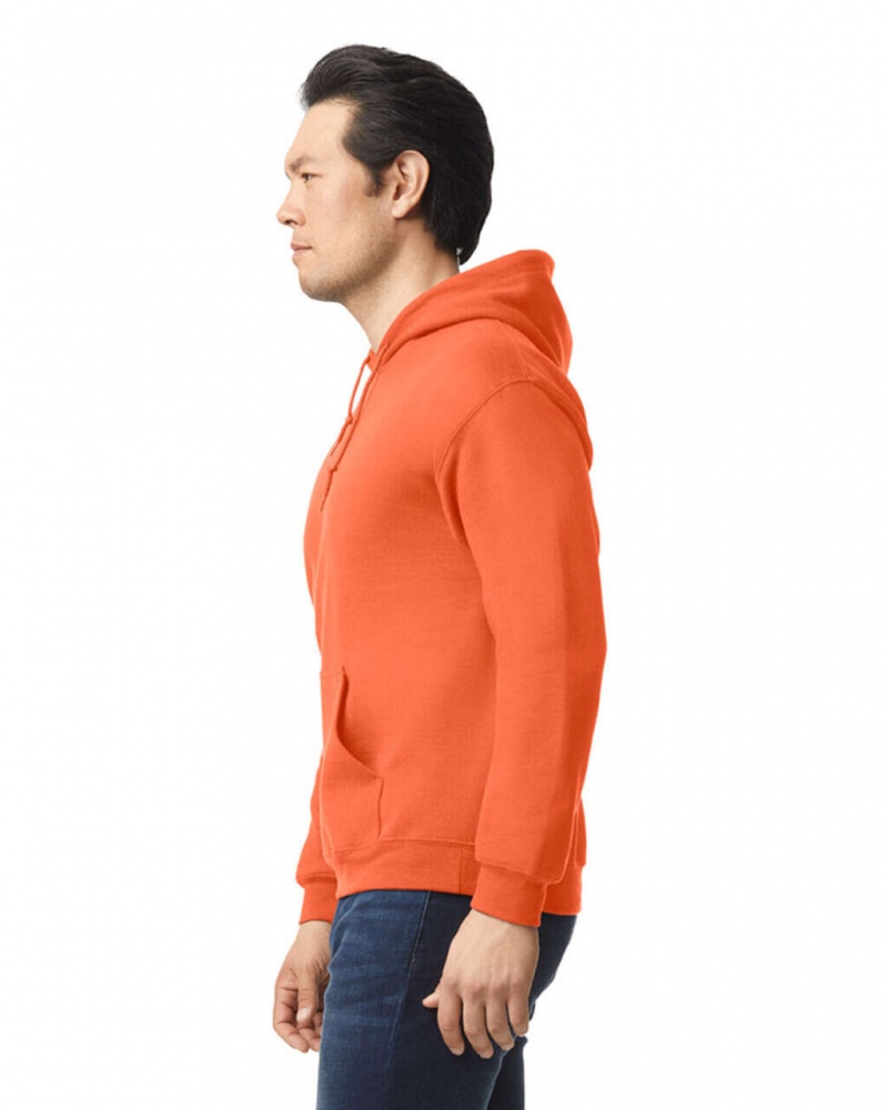 Orange Men's Gildan 18500 Hoodie Sweatshirt | JMRP56103