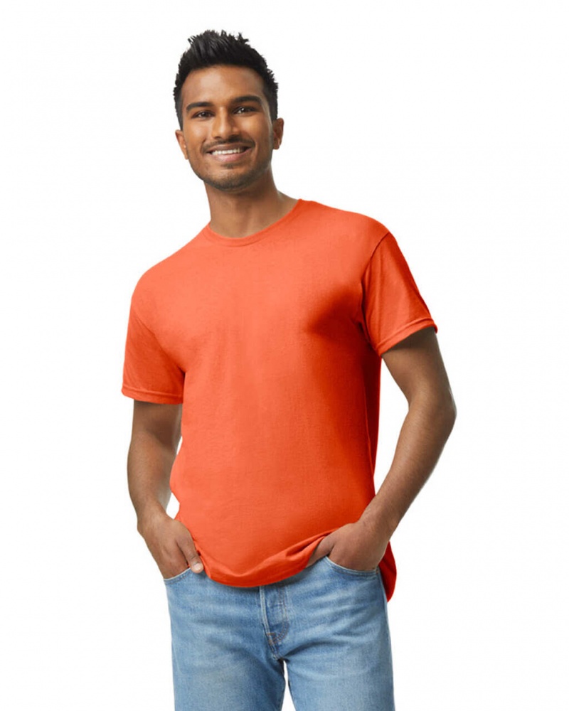 Orange Men\'s Gildan 5000 T-Shirts | TMVK27148