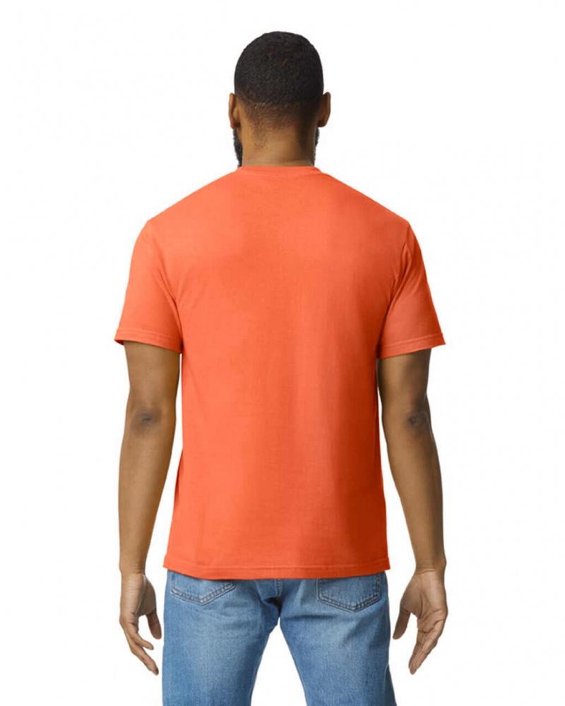 Orange Men's Gildan 65000 Midweight T-Shirts | MLJI32815