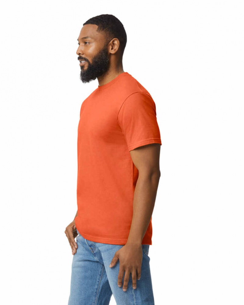 Orange Men's Gildan 65000 Midweight T-Shirts | MLJI32815