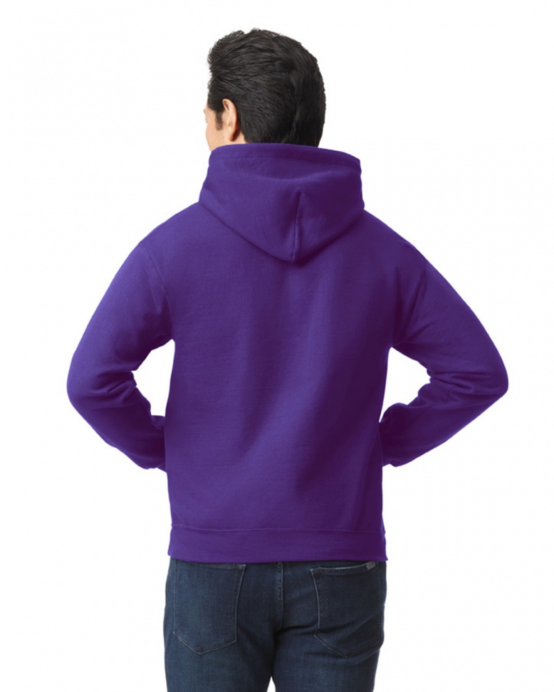 Purple Men's Gildan 18500 Hoodie | KILF30461