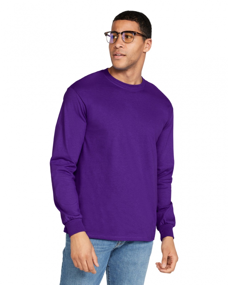 Purple Men\'s Gildan 2400 Long Sleeve T-Shirts | KQBL72465