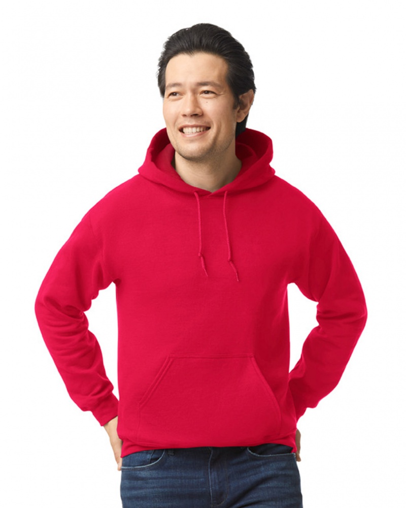 Red Men\'s Gildan 18500 Hoodie | RUDN60329