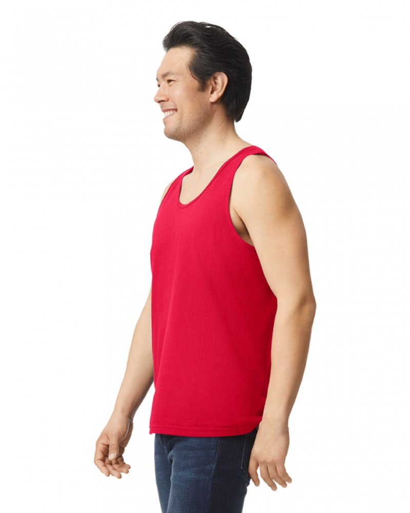 Red Men's Gildan 2200 Tanks | EHKV96483