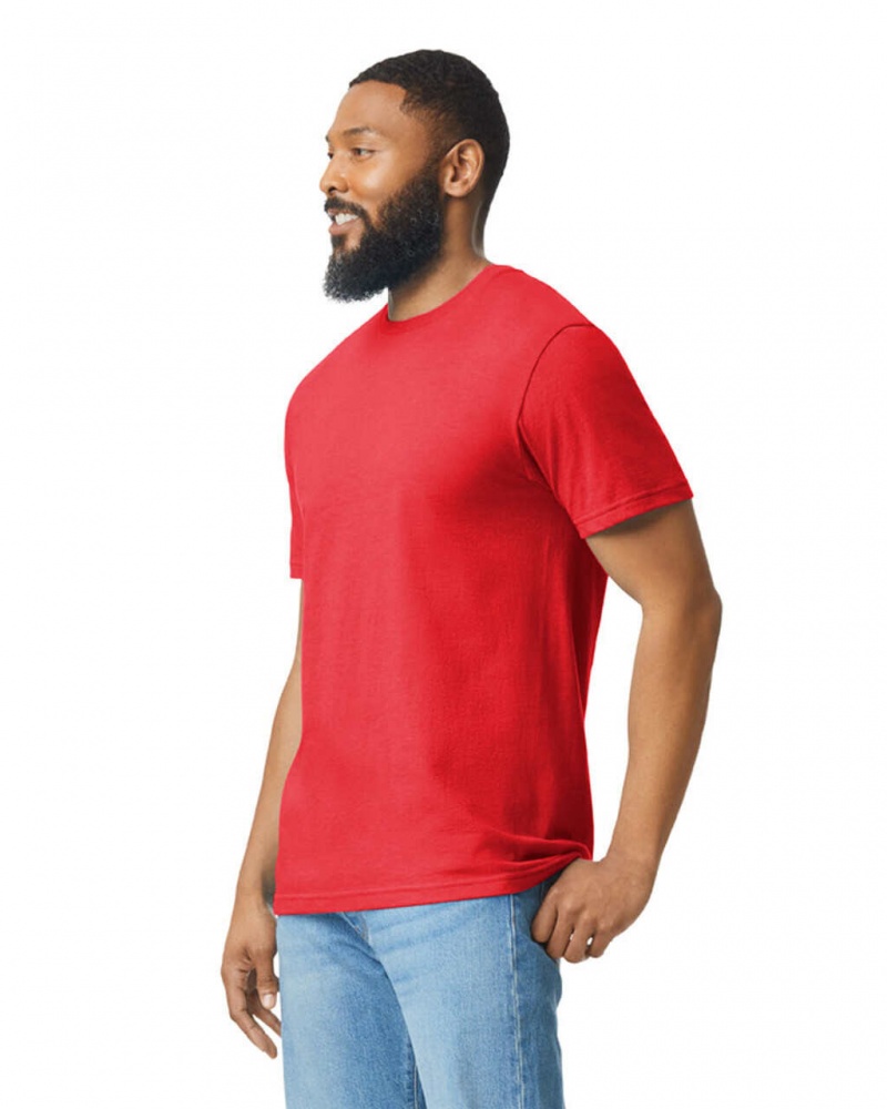 Red Mist Men's Gildan 67000 CVC T-Shirts | FVPK75296