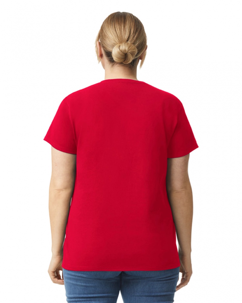 Red Women's Gildan 2000L T-Shirts | FKSE76081