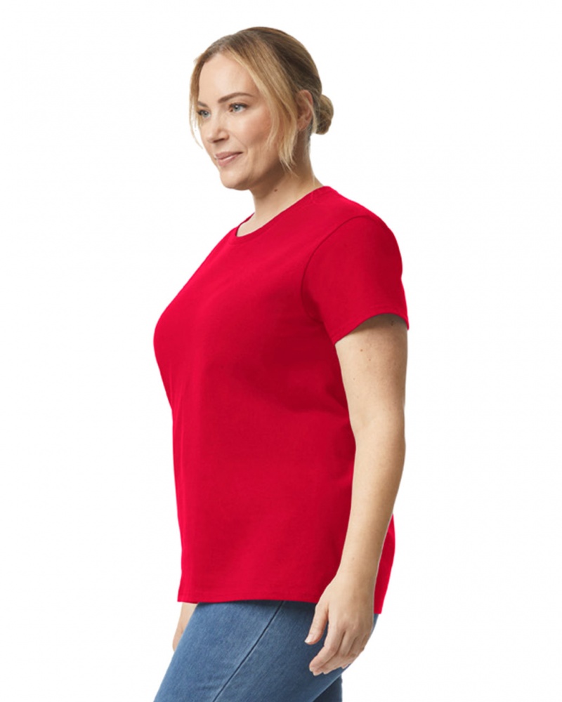 Red Women's Gildan 2000L T-Shirts | FKSE76081