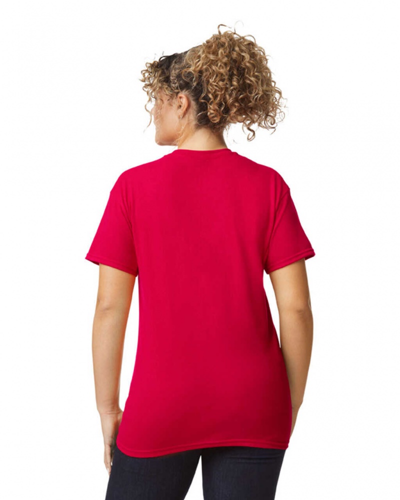 Red Women's Gildan 8000 T-Shirts | GKWJ76981