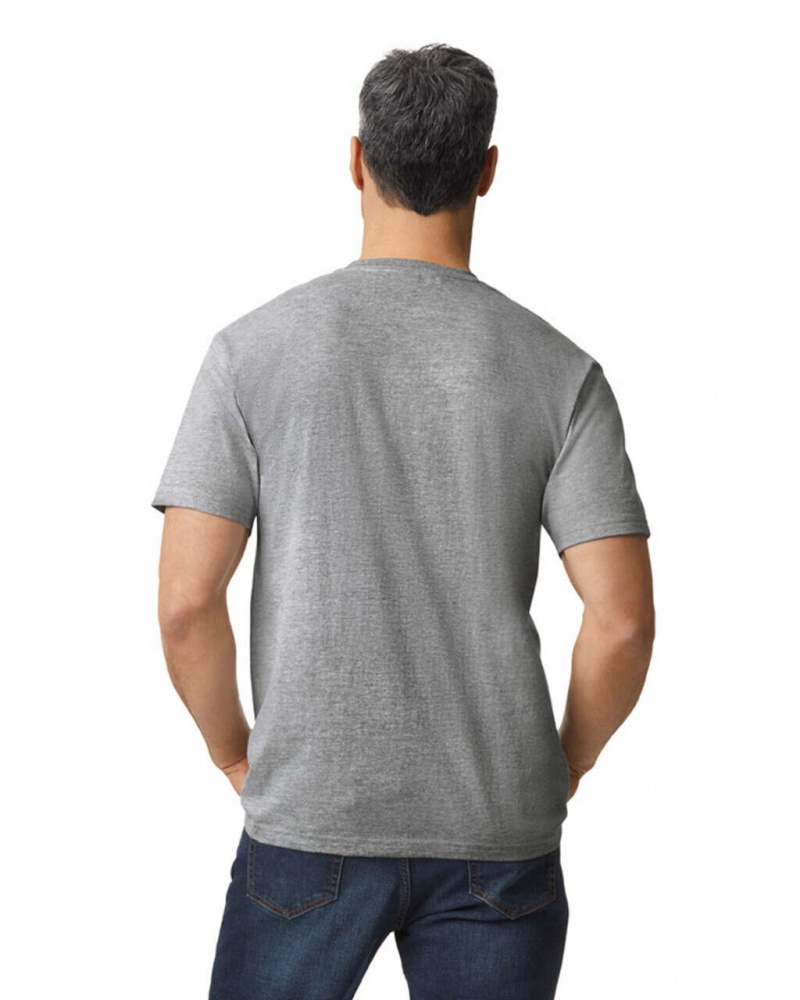 Ring Spun Sport Grey Men's Gildan 65000 Midweight T-Shirts | JUOI78315